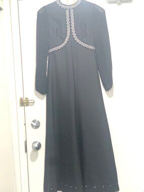 VINTAGE WENDY MADE IN ENGLAND FORMAL MAXI EMBELLISHED EMBROIDERED DRESSES